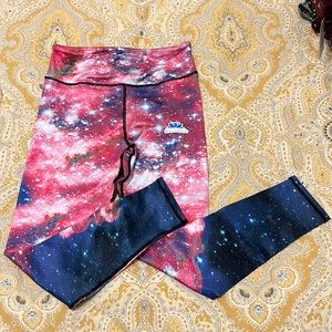NWOT Lotus Leggings Pink Galaxy Leggings